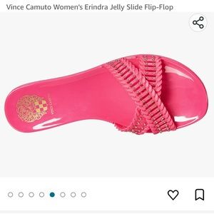 Vince Camuto Pink Embellished Jelly Slide Sandals